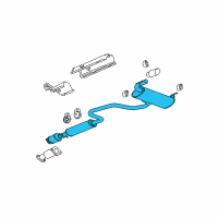 OEM 2010 Chevrolet Malibu Muffler & Pipe Diagram - 25839666