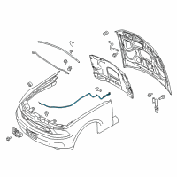 OEM 2010 Ford Mustang Release Cable Diagram - AR3Z-16916-A