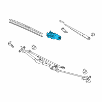 OEM Honda Civic Motor, Front Wiper (Driver Side) Diagram - 76505-TR0-A01