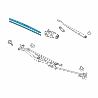 OEM 2013 Honda Civic Blade, Windshield Wiper (650Mm) Diagram - 76620-TR0-A02