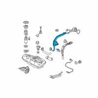 OEM 2004 Toyota Corolla Filler Pipe Diagram - 77201-12750