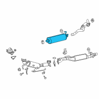 OEM Ram Exhaust Muffler Diagram - 68185061AA