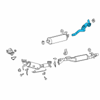 OEM 2009 Dodge Ram 1500 Exhaust Tail Pipe Diagram - 55398254AE