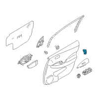 OEM 2020 Nissan Rogue Switch Assy-Door Diagram - 25360-3UB0A