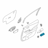 OEM Nissan Switch Assy-Power Window, Assist Diagram - 25411-1KA5A
