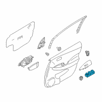 OEM Nissan Leaf Switch Assy-Power Window, Assist Diagram - 25411-1KA5A