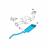 OEM 2006 Jeep Grand Cherokee Exhaust Muffler And Tailpipe Diagram - 52124037AG