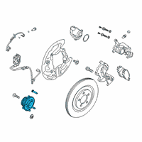 OEM 2021 Lincoln Aviator Rear Hub & Bearing Diagram - LB5Z-1104-B