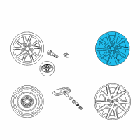 OEM 2016 Toyota Prius V Wheel, Alloy Diagram - 4261A-47040