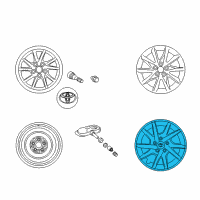 OEM 2016 Toyota Prius V Wheel Cover Diagram - 42602-47150