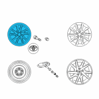 OEM 2016 Toyota Prius V Wheel, Alloy Diagram - 42611-47240