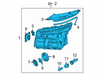 OEM 2022 Hyundai Santa Fe Lamp Assy-Head, Lh Diagram - 92101-S2500