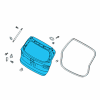 OEM Hyundai Santa Fe Panel Assembly-Tail Gate Diagram - 72800-S2000