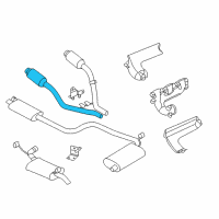 OEM 1999 Chrysler Concorde Exhaust Pipe Diagram - 4581705AE