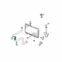 OEM 1996 Honda Accord Clamp, Water Hose Diagram - 19519-PR3-003