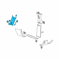 OEM Hummer H3 Weatherstrip Pillar Trim Diagram - 15891211