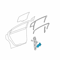 OEM 2008 Saturn Aura Motor, Rear Side Door Window Regulator Diagram - 15869734