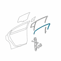 OEM 2010 Chevrolet Malibu Glass Weatherstrip Diagram - 20856459