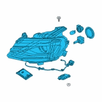 OEM 2017 Chevrolet Camaro Composite Headlamp Diagram - 84364823