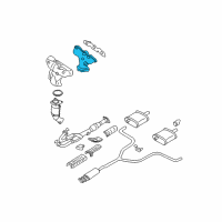 OEM 2010 Nissan Maxima Exhaust Manifold Assembly Diagram - 14002-JA10B