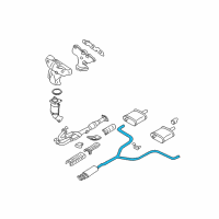 OEM 2009 Nissan Altima Exhaust, Sub Muffler Assembly Diagram - 20300-JA100