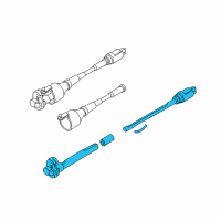 OEM 1994 GMC Sonoma Steering Column Intermediate Shaft Kit Diagram - 26027261