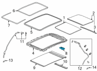 OEM Acura MDX Motor Assembly, Sunroof Diagram - 70450-TYA-A02