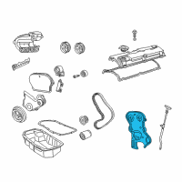 OEM Dodge Cover-Timing Case Diagram - 4781593AA