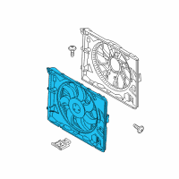 OEM BMW 335xi Radiator Cooling Fan Motor Diagram - 17-42-7-545-366