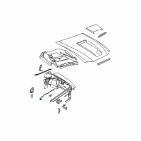 OEM 2002 Ford Mustang Support Rod Diagram - F8ZZ-16826-AA