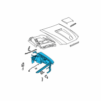 OEM 1997 Ford Mustang Release Cable Diagram - F4ZZ-16916-A