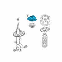 OEM Nissan Quest Strut Mounting Insulator Assembly Diagram - 54320-JN00B