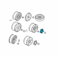 OEM Saturn Wheel Trim CAP *Slvr Diagram - 22624424