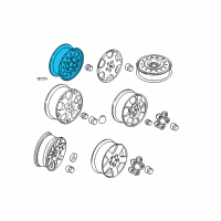 OEM 2003 Chevrolet Monte Carlo Wheel, Steel Diagram - 9595642