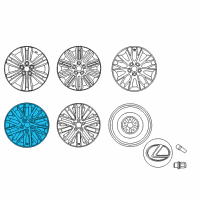 OEM 2018 Lexus ES300h Wheel, Disc Diagram - 42611-06D60