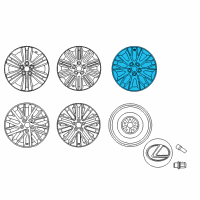OEM 2015 Lexus ES350 Wheel, Disc Diagram - 42611-33A32