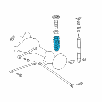 OEM 2004 Lexus LX470 Spring, Coil, Rear Diagram - 48231-6A740