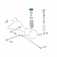 OEM 2001 Toyota Land Cruiser Spring Upper Insulator Diagram - 48257-60020