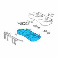 OEM Toyota Avalon Seat Cushion Pad Diagram - 71503-07061