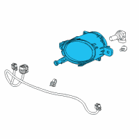 OEM 2014 Cadillac SRX Fog Lamp Diagram - 94708773