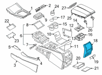 OEM 2021 BMW X7 COVER CENTRE CONSOLE, REAR Diagram - 51-16-9-399-875