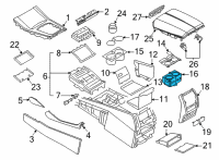 OEM 2022 BMW X6 Thermoelectric Cup Holder Ce Diagram - 51-16-6-827-173