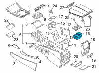 OEM 2021 BMW X6 Thermoelectric Cup Holder Ce Diagram - 51-16-6-827-173