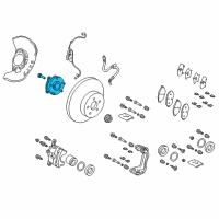 OEM Toyota Front Hub & Bearing Diagram - 43550-F4010