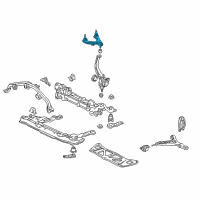 OEM 1997 Acura RL Arm Assembly, Left Front (Upper) Diagram - 51460-SZ3-013