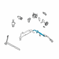 OEM 2003 Chrysler Sebring Line-Power Steering Pressure Diagram - MR272247