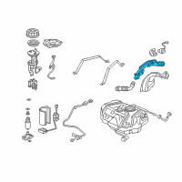 OEM Acura TL Pipe, Fuel Filler Diagram - 17660-SDA-A02