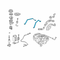 OEM Honda Accord Band, Fuel Tank Mounting Diagram - 17521-SDA-A00