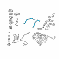 OEM 2005 Honda Accord Band, Fuel Tank Mounting Diagram - 17521-SDA-A00