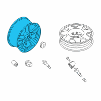 OEM 2020 Ford Mustang Wheel, Alloy Diagram - FR3Z-1007-Z